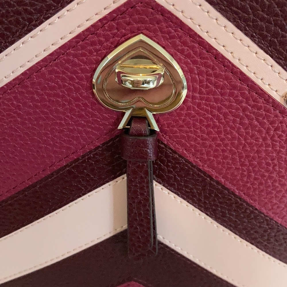 NWT Kate Spade Leather Marti Chevron Bucket XBody - Picture 10 of 15